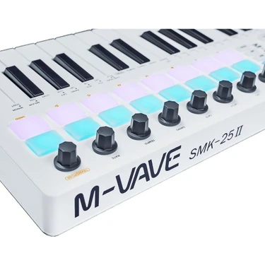 M-VAVE SMK-25 II MIDI キーボード Diyez Müzik M-Vave Smk 25 Mkıı – Wireless Bt Midi Keyboard Fiyatı