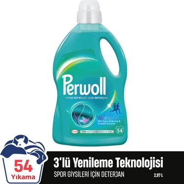Perwoll Spor Giysiler İçin Hassas Bakım Sıvı Deterjanı 2970 ml (54
