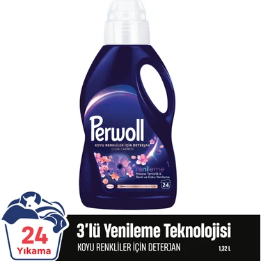 Perwoll Koyu Renkli Çamaşırlar İçin Hassas Sıvı Deterjan 1,32 lt – 24 Yıkama, Özel Renk Koruma