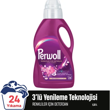 Perwoll Çiçek Cazibesi Tüm Koyu Renkli Giysiler için Sıvı Çamaşır Deterjanı 1320 ml (24
