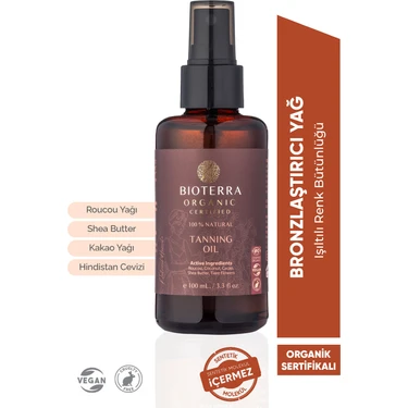 Bioterra Organik Bronzlaşma Yağı 100