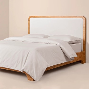 %100 Pamuk Percale Nevresim Seti 260X240 cm Gri - Pure Serisi