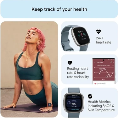 Fitbit Versa 4 Fitness Akıllı Saat, Gps, 7/24 Kalp Atış Fiyatı