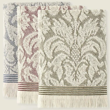 Bella Maison Colin %100 Pamuk 50x90 cm Yüz Havlusu 3'lü Set Çok Renkli Desenlerle Şık