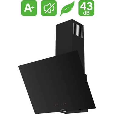 Ferre D077 Siyah Ultra Sessiz Silentart  60 cm Ankastre