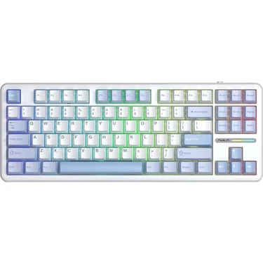 Aula F87 Pro Mekanik Rgb Tkl Graywood V3 Switch Kablosuz Makrolu Hot Swap Klavye Buz