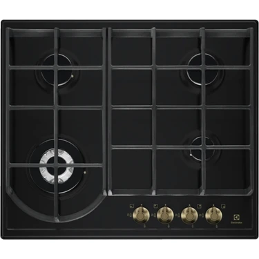 ELECTROLUX-EGH6343ROR Rustik Siyah Gazlı