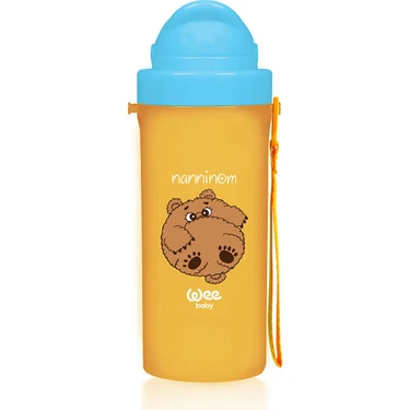 Wee Baby Nanninom Pipetli Bardak 300 ml 6+ Ay Renkli Yumuşak Silikon Materyal ile Eğlenceli