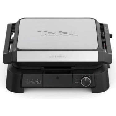 Tefal SuperGrill 3in1 6 Dilim Kapasiteli 2000 Watt Barbekü Izgara ve Tost Makinesi -