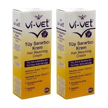 Vi-Vet Vivet Tüy Sarartıcı Krem 70ML 35 ml x 2