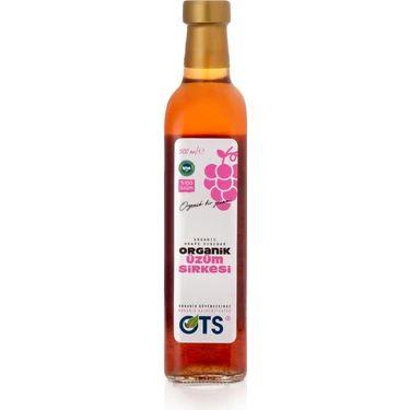 OTS Organik Üzüm Sirkesi 500 ml. (Organik Sertifikalı, Pestisit