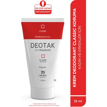 Deotak Klasik Krem Deodorant 35