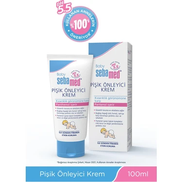 Sebamed Baby Pişik Önleyici Krem 100 ml Pantenol ile Kızarıklık Görünümünü Önleyen Etkili