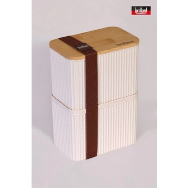 Zebra 2'li Bambu Kapaklı Lunch Box - 1 Lt + 1 Lt - Saklama Fiyatı
