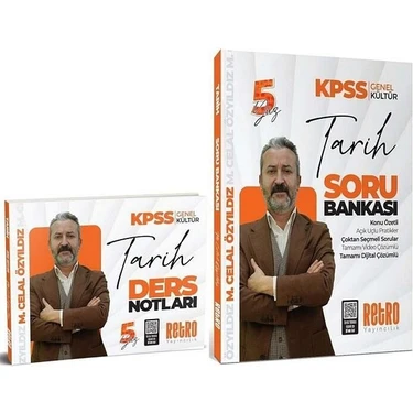 2026 Kpss Tarih 5yüz Ders Notları Soru Bankası 2 Li Set - Mehmet Celal Özyıldız Retro