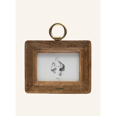 Makena 20X15 Mango Ahşap Fotoğraf Çerçevesi Gold Askı