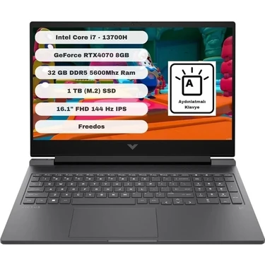 Hp Victus 16-R0071NT Intel Core i7 13700H 32GB 1TB SSD RTX4070 Freedos 16.1" FHD