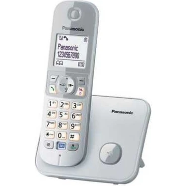 Panasonic KX-TG6811 Dect Telsiz Telefon Gri 51-100 Numara Hafızası ile Çoklu Konferans