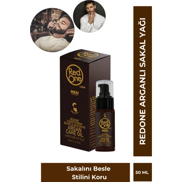 Red One Redone Sakal & Bıyık Bakım Yağı Argan 50