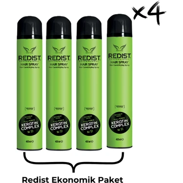Redist 400 ml Keratinli Saç Sprey Düzleştirici Etkisiyle Tüm Saçlar İçin