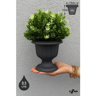 0,5 Litre Nergis Saksı 13cm Ayaklı Plastik Bahçe Balkon