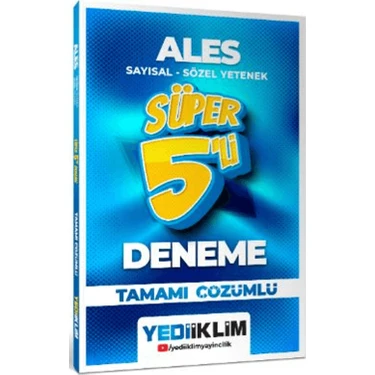 Yediiklim 2026 Ales Sayısal - Sözel Yetenek Tamamı Çözümlü Süper 5`li