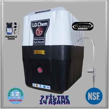 LİGTH GASTRO Chem Pompalı Platınum Special 12 Litre 7 Filtre 14 Aşama Gümüş Iyon & Mineral & Alkali