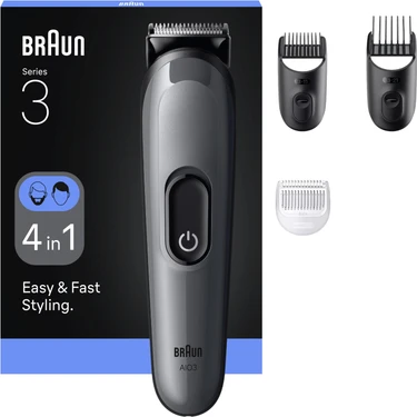 Braun Hepsi Bir Arada Series 3, 4’ü 1 Arada Tıraş Kiti, Keskin Bıçak, 14 Uzunluk, AIO3500 — Hepsiburada ürün görseli