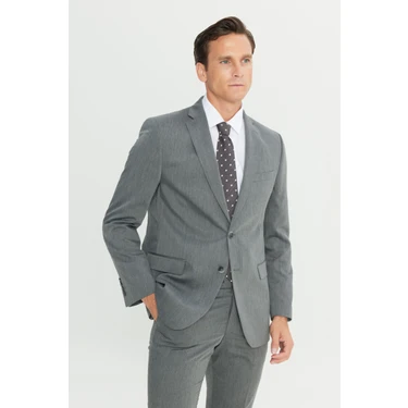 Slim Fit Dar Kesim Mono Yaka Takım