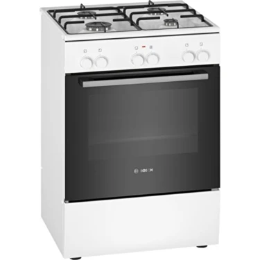 Bosch HXA663D21T Tam Boy Gazlı Ocaklı Fırın 66 lt A Enerji Sınıfı 3 Programlı Beyaz