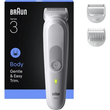 Braun Vücut Tıraş Makinesi Series 3, +3 Aksesuar, Su Geçirmez, BG3530