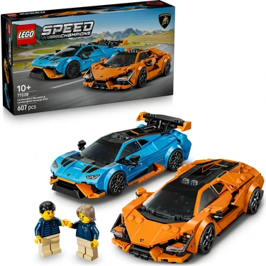 ® Speed Champions Lamborghini Revuelto ve Huracán STO 77238 - 10+ Çocuklar için Yaratıcı Yarış