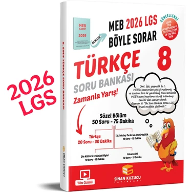 Sinan Kuzucu Yayınları 2026 LGS 8.Türkçe Soru