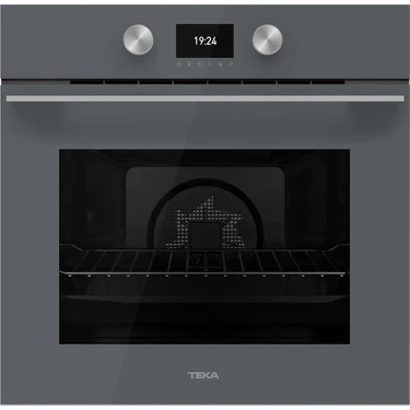 Teka - HLB 8600 ST - Ankastre Multifonksiyonel Dijital Ekranlı Turbo Fırın - Gri Cam - 70 lt -