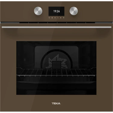 Teka - HLB 8600 LB - Ankastre Multifonksiyonel Dijital Ekranlı Turbo Fırın - Kahverengi Cam - 70 lt