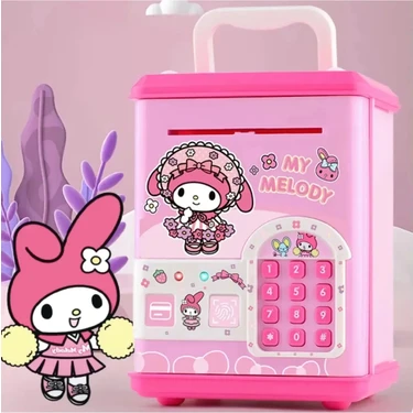 Sanrio Kawaii Kuromi Elektronik Şifreli Kumbara Atm Görünümlü Kumbara My Melody Atm