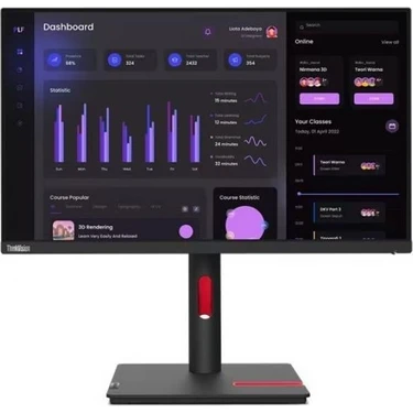 Lenovo 23.8" IPS T24I-30 63CFMATXTK 4ms 60HZ Hdmı-Dp Kurumsal