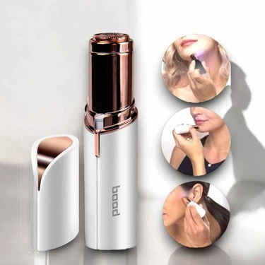 Bood Technology Rose Gold Mini Yüz Epilasyonu Tüy Alıcı Pilli, Hassas Ciltler İçin Pratik ve