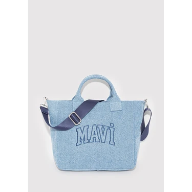 Mavi Mavi Logo Denim Tote Çanta