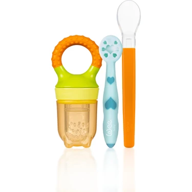 Wee Baby Nanninom Ek Gıdaya Geçiş Seti Turuncu Silikon Uçlu Ergonomik Tasarım 3