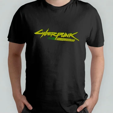 非売品 Cyberpunk Edgerunners 特典Tシャツ Cyberpunk Edgerunners %100 Pamuklu Bisiklet Yaka T-Shirt Fiyatı