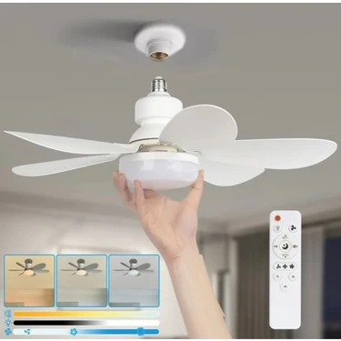 Lumify Tavan Vantilatörü Uzaktan Kumandalı Sessiz 3 LED Işıklı