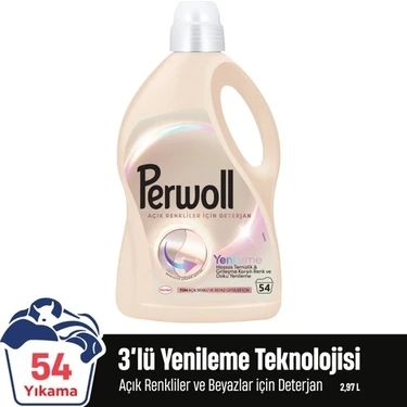 Perwoll Açık Renkliler İçin Hassas Sıvı Bakım Deterjanı 2970Ml (54