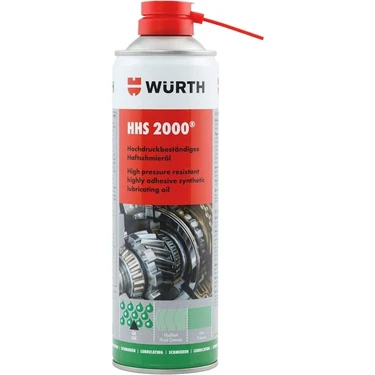 Würth HHS 2000 500 ml Tutunma Özellikli Yağlama Spreyi Araç İçi ve Dış Temizlik için