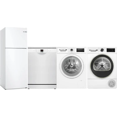 Bosch Ekonomik Beyaz Eşya Seti KDN55NWE0N, WAN24200TR, SMS26DW00T,