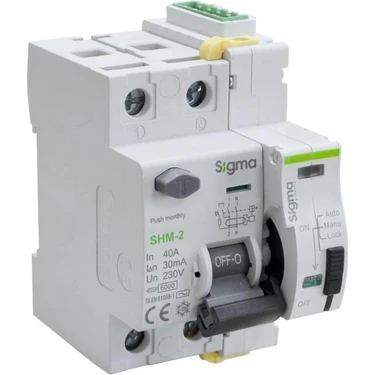 Sigma Kaçak Akım Koruma Rölesi 2p 40A 30MA + SCRC03 Otomatik Yeniden Kurma