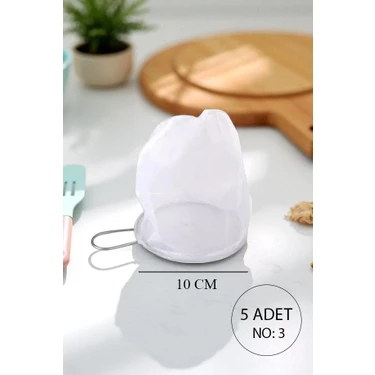 Torba Tül Demlik Çay Süt ve Kahve Süzgeci No:5 (Yeniden