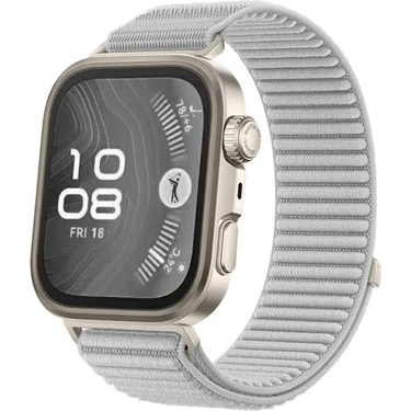 Huawei Watch Fit 4 / Fit 4 Pro / Fit 3 Uyumlu Ince Hasır Örgü Cırtlı Kumaş Kordon