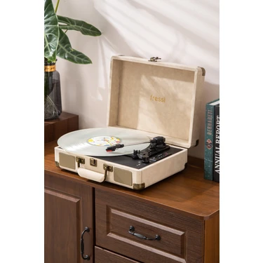 Dahili Hoparlörlü Pikap Müzik Kutusu Usb+Rca+Bluetooth FR-P101