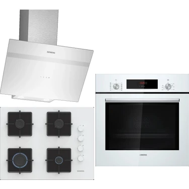Siemens Beyaz 3'lü Ankastre Set 183 (HB012FBW1T - EO7C2PP30O - LC64KPJ20T) 67 cm